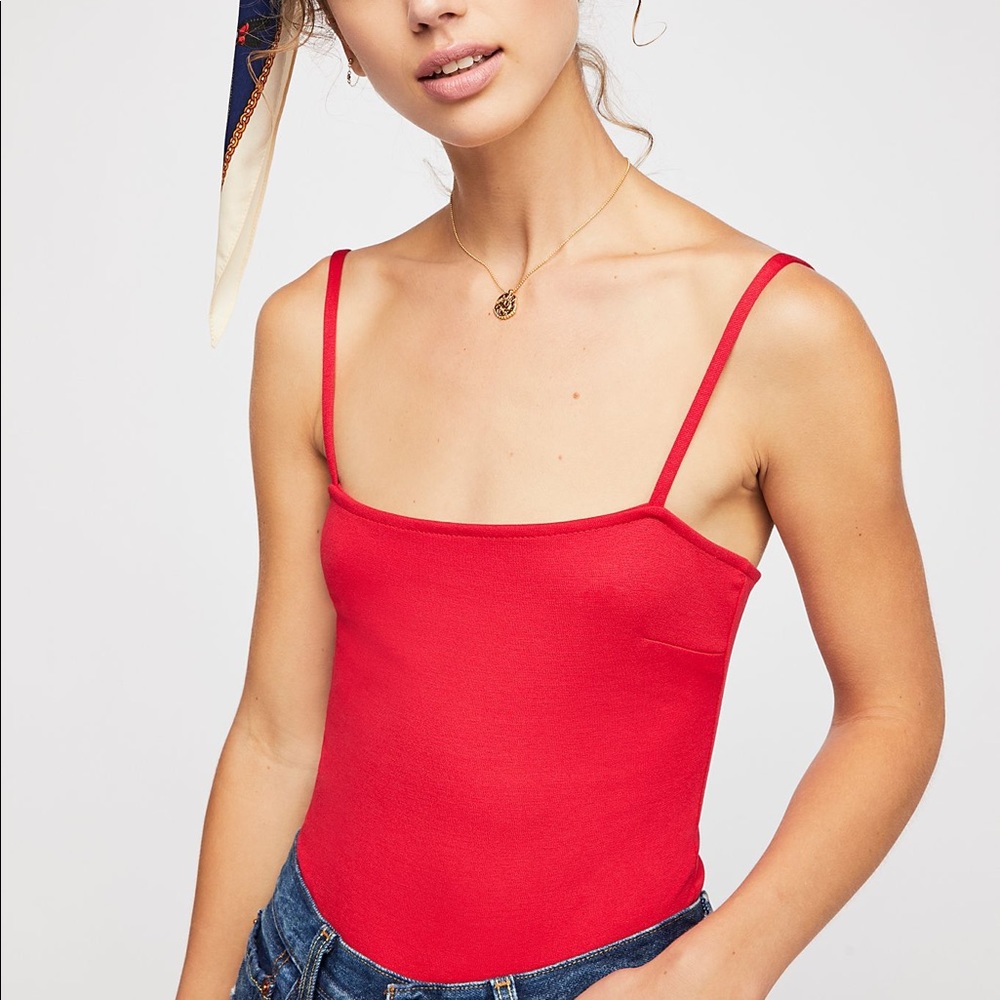 Free people square neck bodysuit
